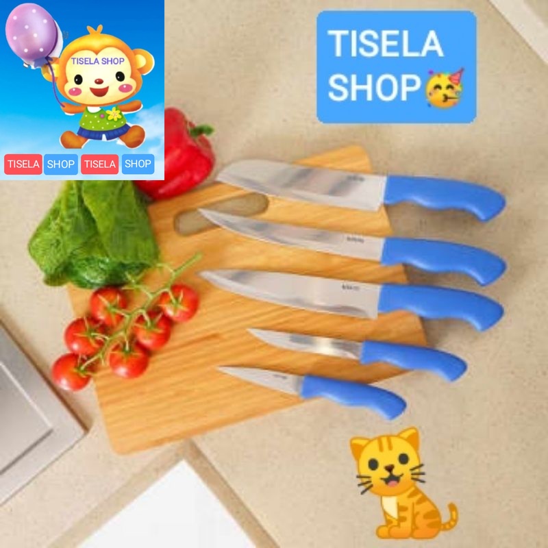 kris pisau knife set 6 pcs biru blue unik estetik 10433874