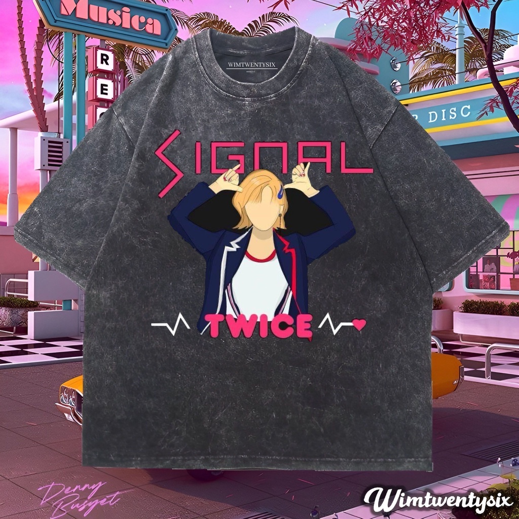 Wimtwentysix “twice signal” kaos oversized washing | vintage tee