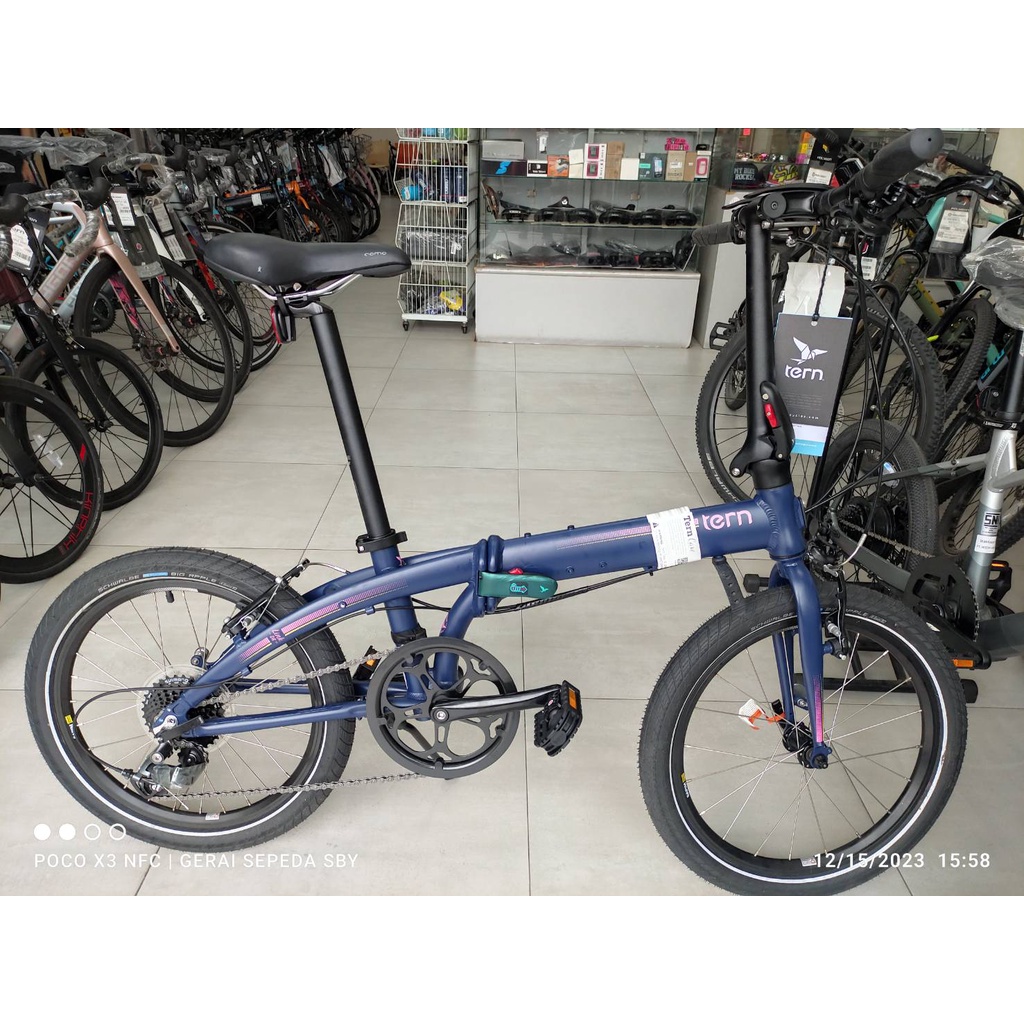 Sepeda Lipat Folding Bike Tern Link D8 MATTE MIDNIGHT BLUE MAGENTA