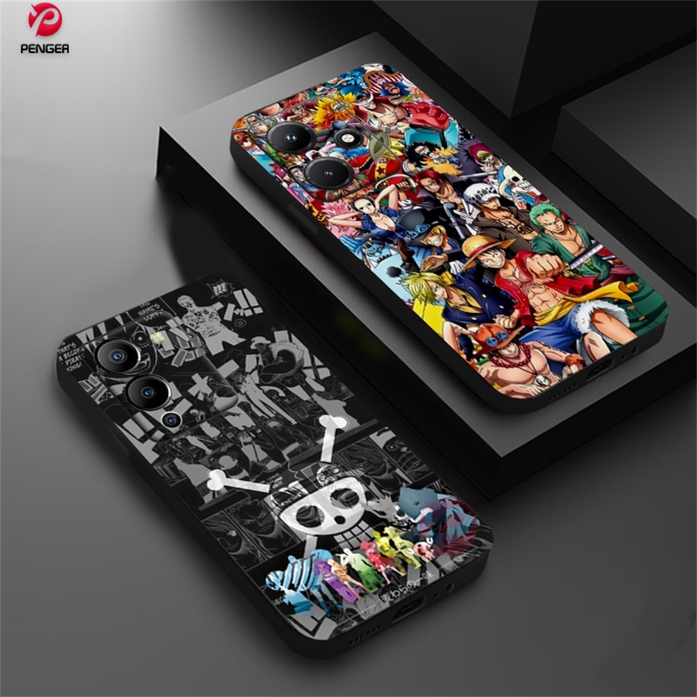Casing hp Infinix Smart 8 Hot 40i 30i Tecno Spark Go 2023 2024 20 20C Note 12 2023 G96 Pro Zero 5G Note11 11S NfC Hot20S 12 Play Pro Hot11 10T 10S 9 10 Play Samrt 7 6 5 Hot blooded cartoon anime One Piece Straw Hat Kid Luffy Soft Phone Case PENGER