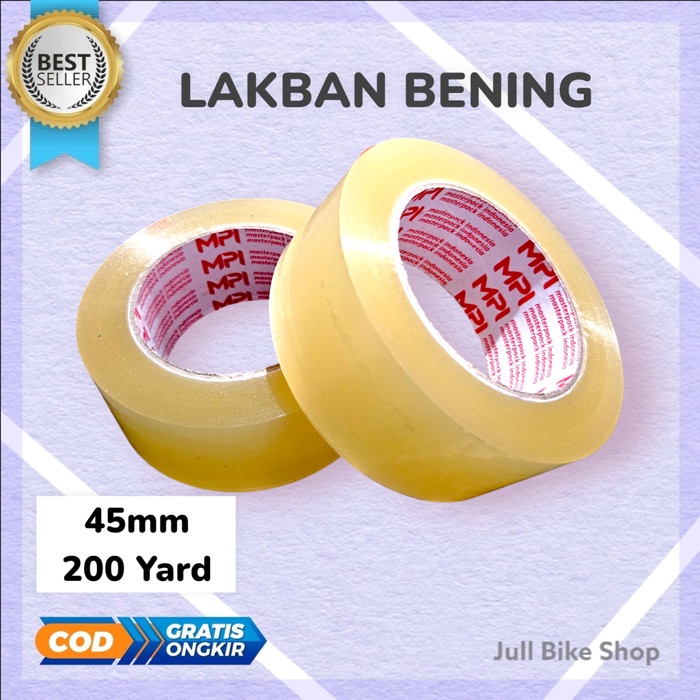 

Lakban bening MPI 45mm 200 yard isolasi clear tebal kuat 45 mm selotip