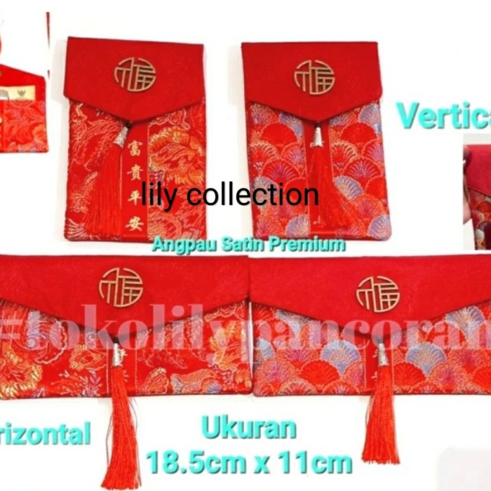 

angpao satin premium/ angpau kain/ angpau dompet isi 1