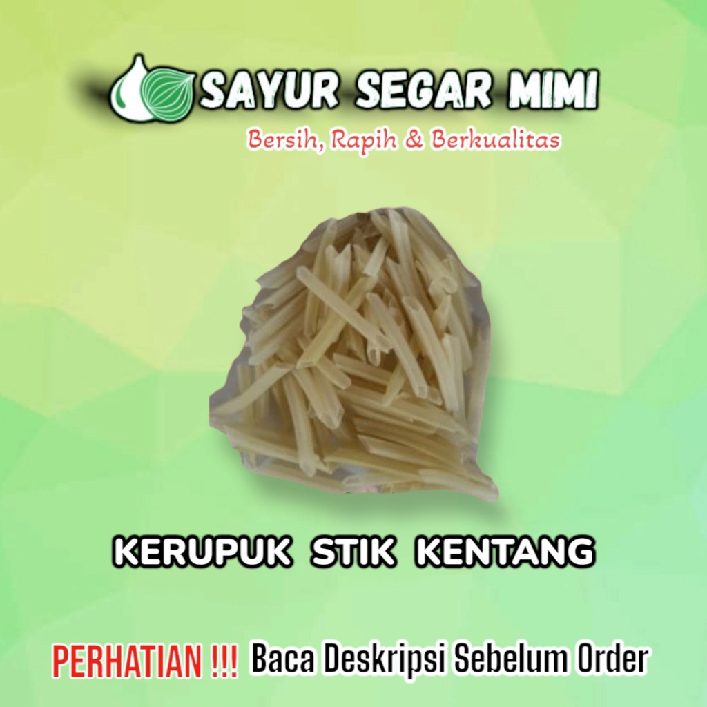 

Kerupuk Stik Kentang Mentah 250Gram - Sᴀʏᴜʀ Sᴇɢᴀʀ ♏ɪᴍɪ