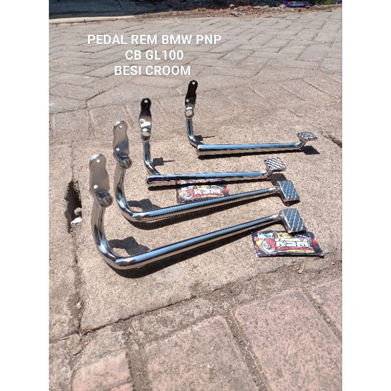 PEDAL REM BMW PNP CB GL100 /PEDAL REM REM BMW HANDMADE BESI CROOM Rossi variasi & sparepart