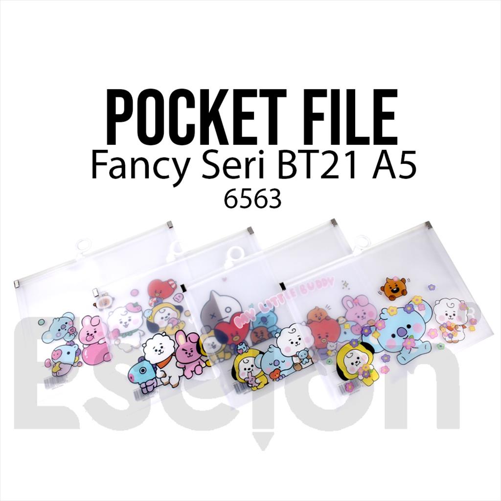 

[MaxMart] Pocket File Karakter A5 BT21 Unicorn / Map Zipper Fancy A5