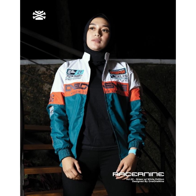 (NEW)- JACKET RACERNINE GREEN WHITE SERIES | KSR ONEONENINE - XL