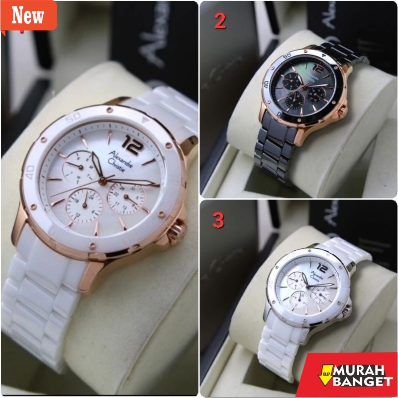 kualitas terjamin ori- ORIGINAL GARANSI RESMI 1 TAHUN JAM TANGAN WANITA ALEXANDRE CHRISTIE ANALOG KE