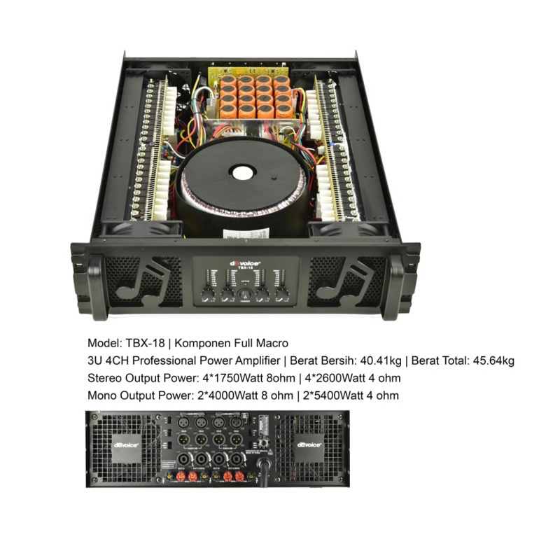 Power db Voice TBX 18 Original Amplifier dBVoice TBX18 Class H