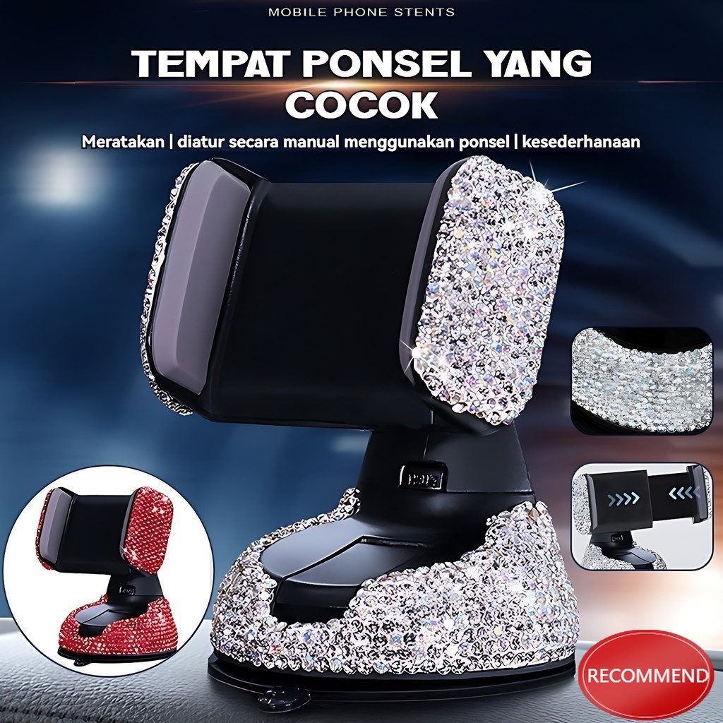 Holder Mobil Universal Handphone Holder Mobil Full Bling 360° Garansi Original / holder hp mobil / B