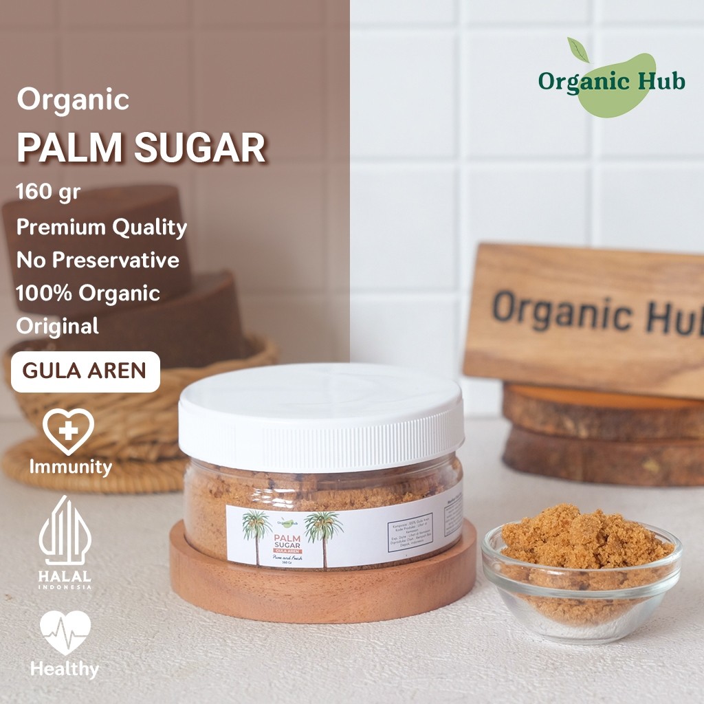 

Organic Hub Palm Sugar Powder Original Gula Aren Bubuk Organik Asli 100% Premium Quality 160gr