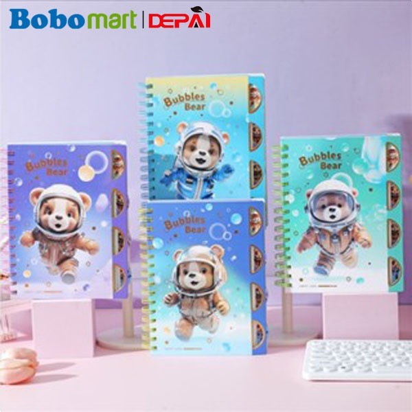 

BOBOMART 1 PCS NOTEBOOK A5 DEPAI DP2055 124 LEMBAR SPIRAL AESTHETIC MOTIF KARTUN BUKU CATATAN