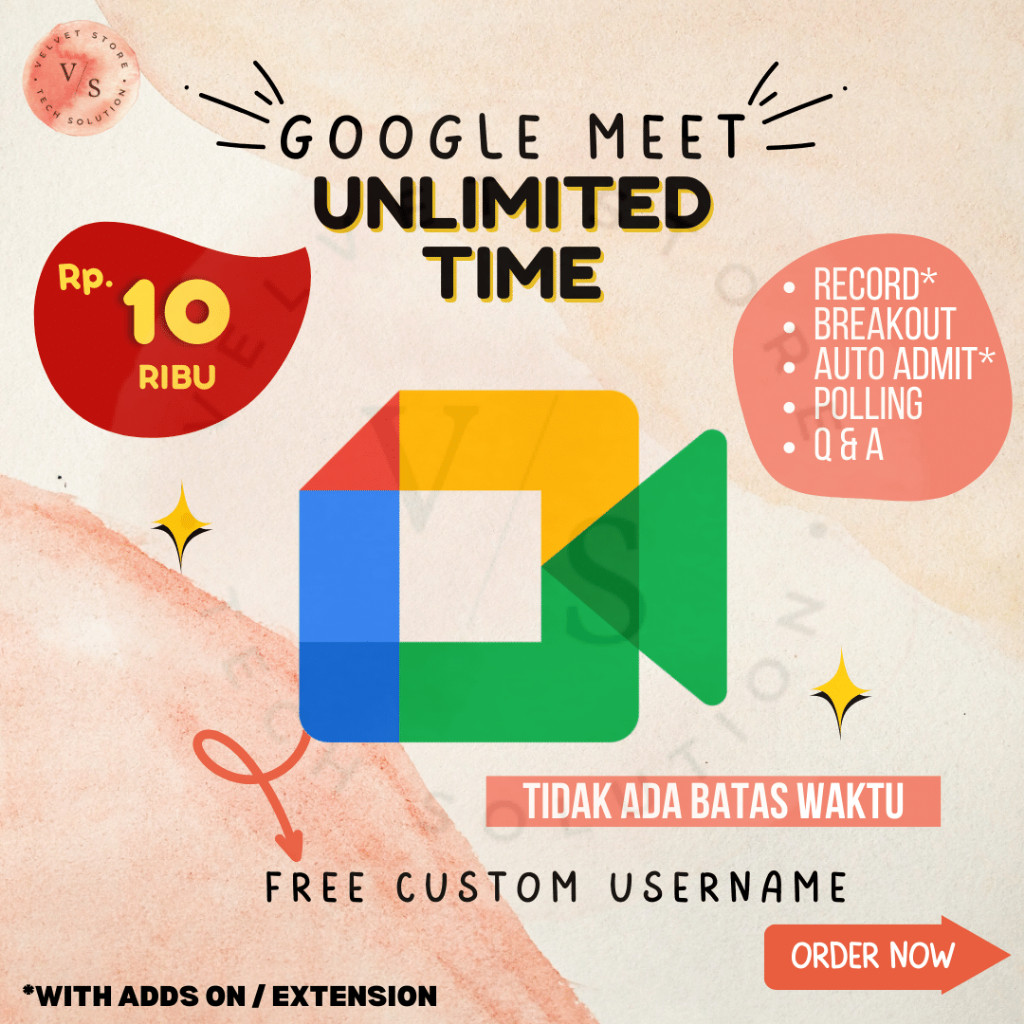 Google Meet Google Meeting Gmeet Unlimited Duration Lifetime Bergaransi Resmi