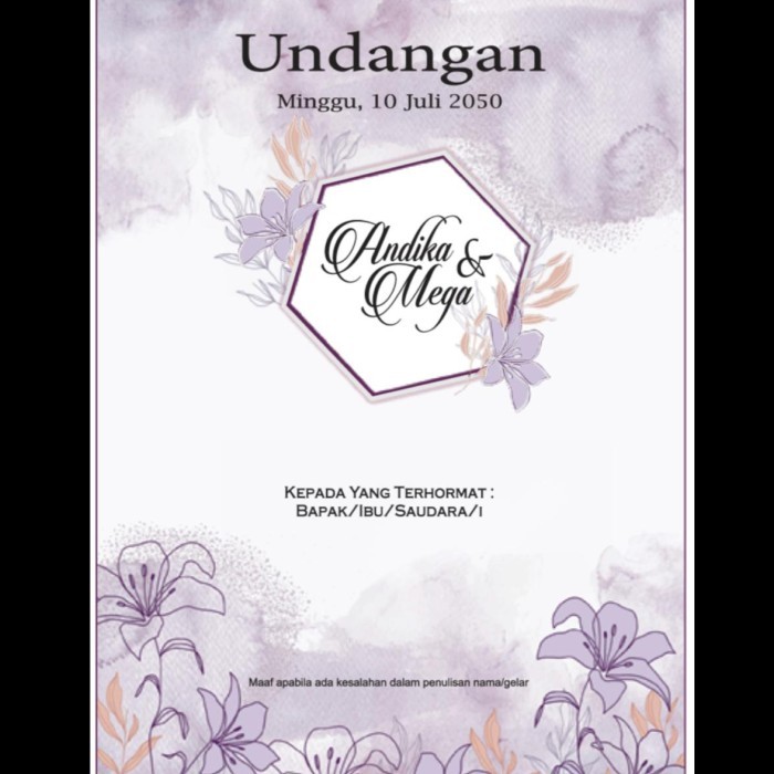 Blangko Undangan Pernikahan ERA BARU / ERBA 2515 COVER