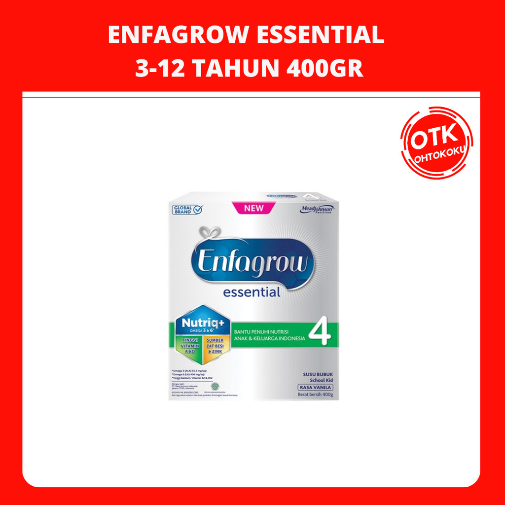 

Enfagrow Essential 4 400 Gr Vanila Susu Pertumbuhan Usia 3-12 Tahun