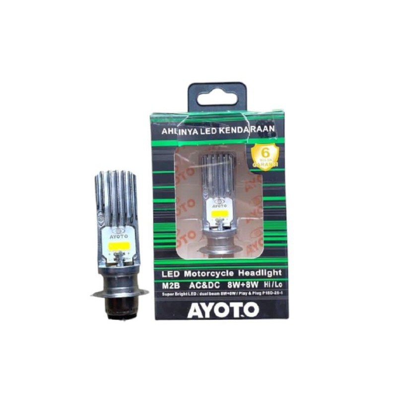 Lampu Depan Led Motor AYOTO M24 H6 AC/DC MOTOR MATIC BEBEK Dop AYOTO