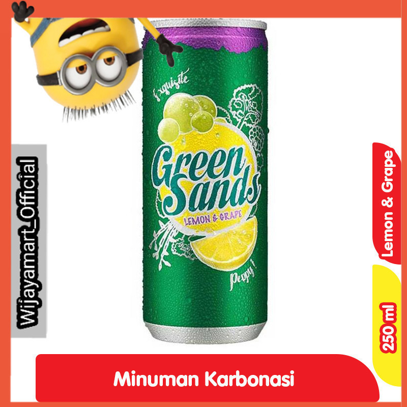 

Green Sands Minuman Karbonasi Lemon & Grape Kaleng 250 ml