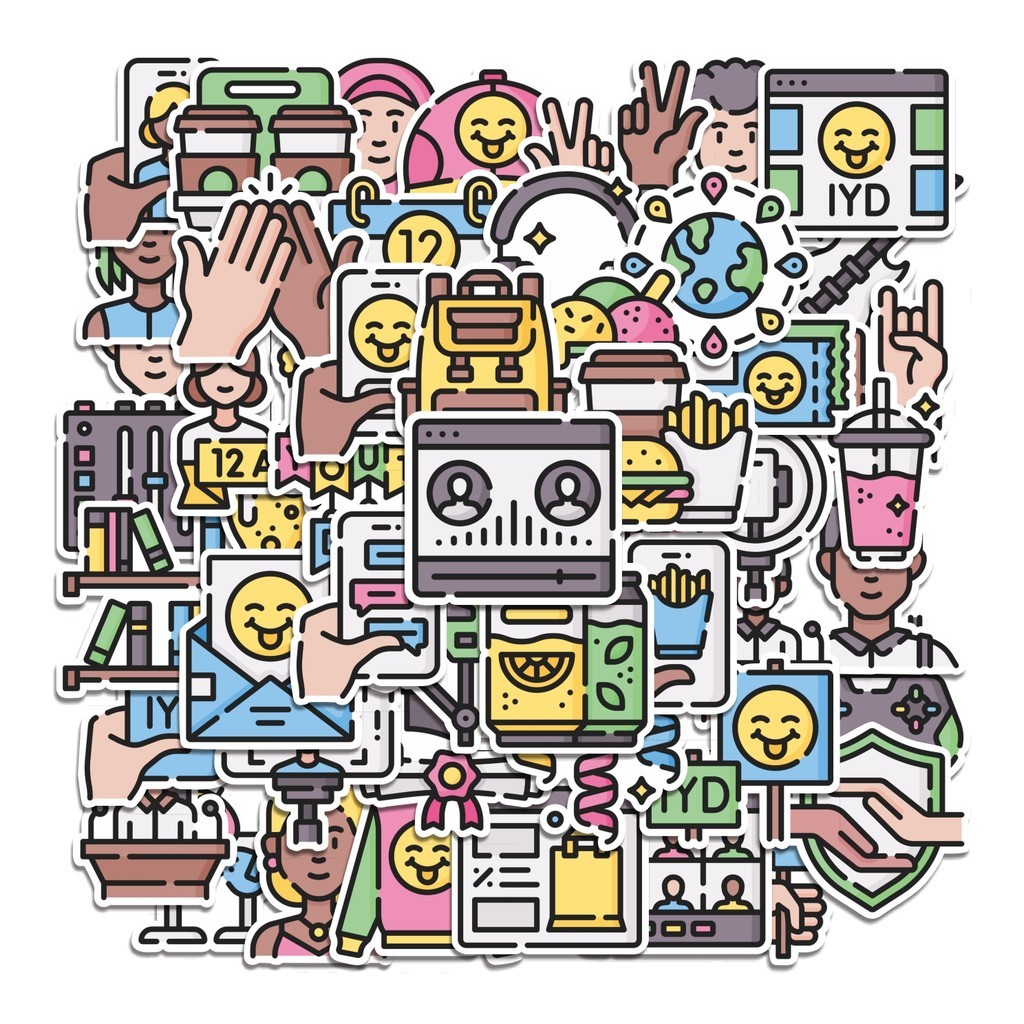 

COD 50 Pcs Stiker Youth Day Lucu Anti Air Untuk Dekorasi Notebook Sepeda Skateboard Handphone