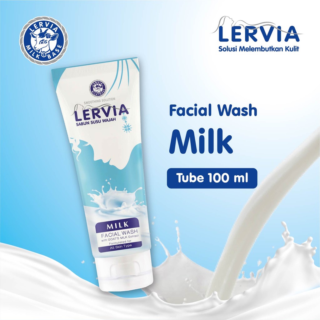(QH) LERVIA Facial Wash Milk Tube 100mL