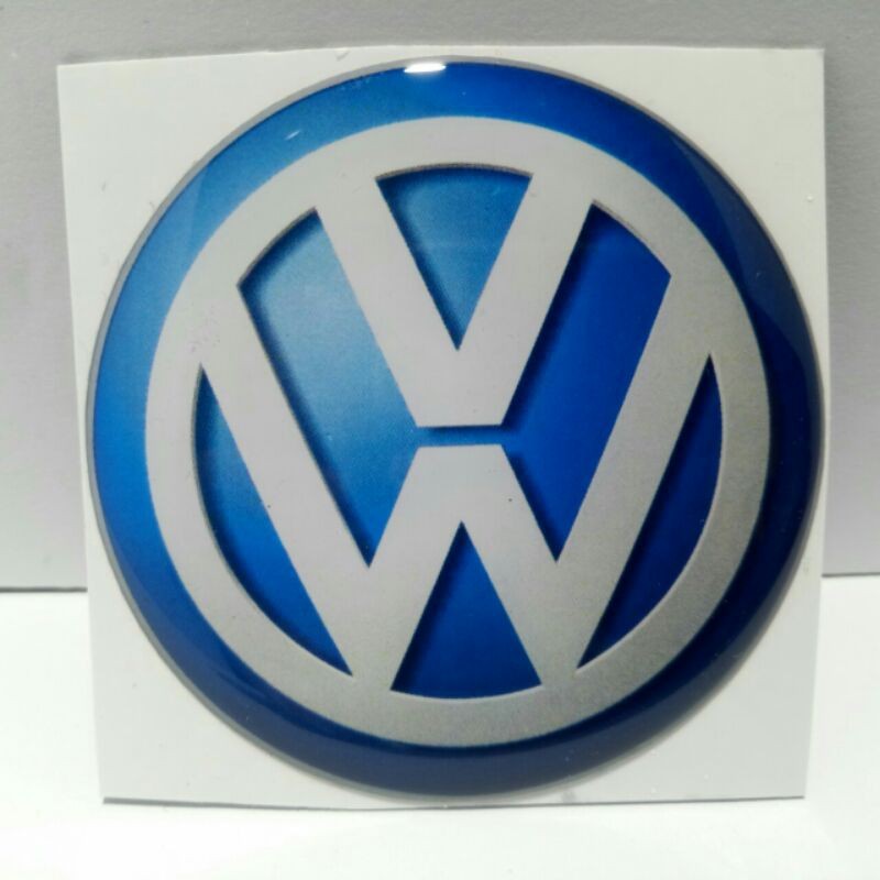 Emblem stiker timbul resin lentur logo VW