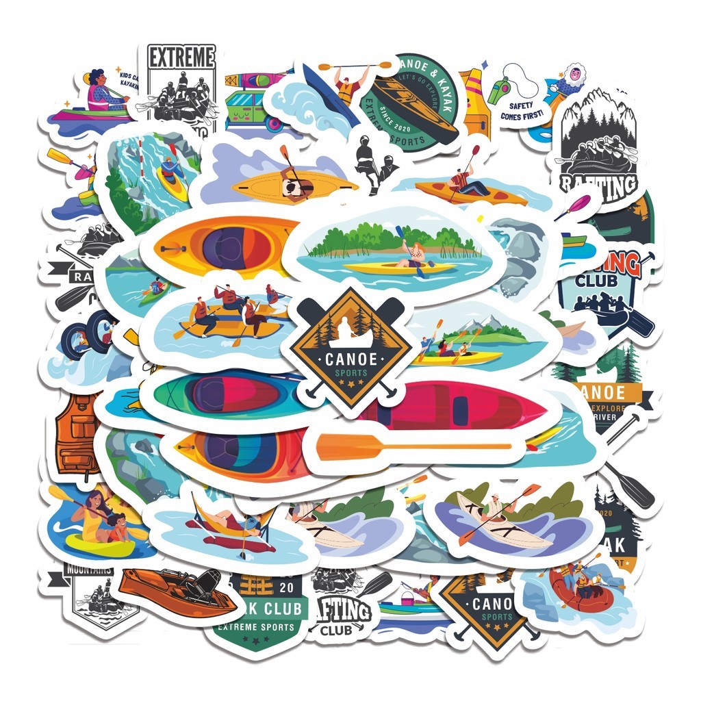 

COD 50 Pcs Stiker kayak Lucu Anti Air Untuk Dekorasi Notebook Sepeda Skateboard Handphone