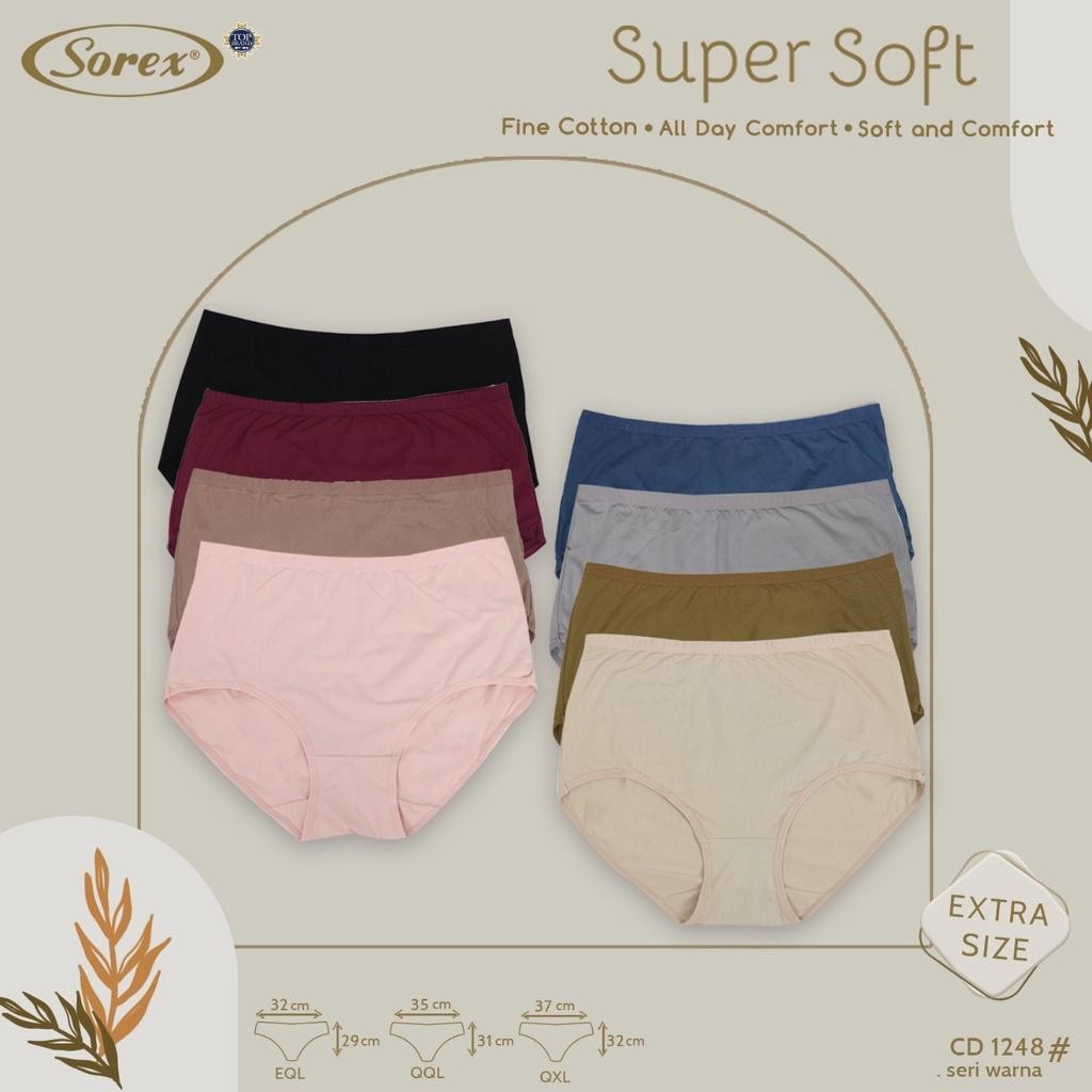 ISI 6 Pcs CD Celana Dalam Wanita Sorex XXXL - XXXXXL JUMBO Super soft 1248 Lembut Nyaman Dewasa Katu