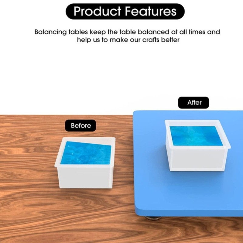 

Leveling Board for Epoxy Resin & Art & Countertop, Resin Leveling Table, Adjustable Self Leveling Epoxy Resin Table Y5GB