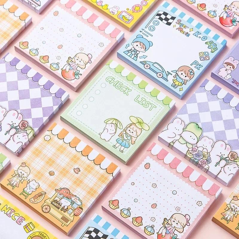 

80 Pages/set Kawaii Girl N Times Sticky Notes Planner Sticker To Do List Planner Stationery School Cute Memo Pad Office Supplies