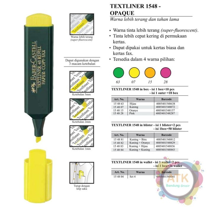 

Highlighter Faber Castell Textliner 48 Refill-SHSNP - Green