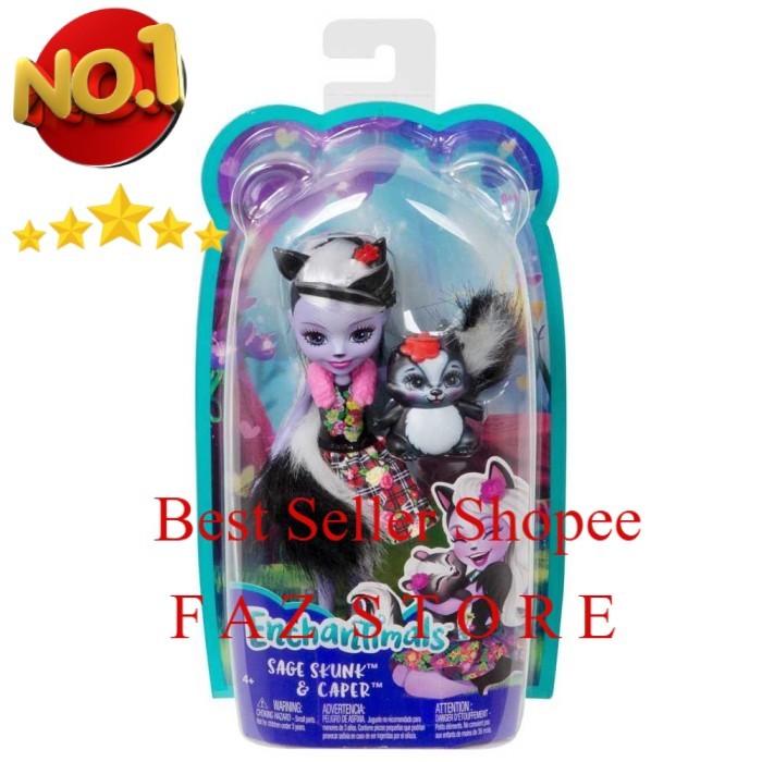 Enchantimals  Sage Skunk and Caper TOY FAZ STORE