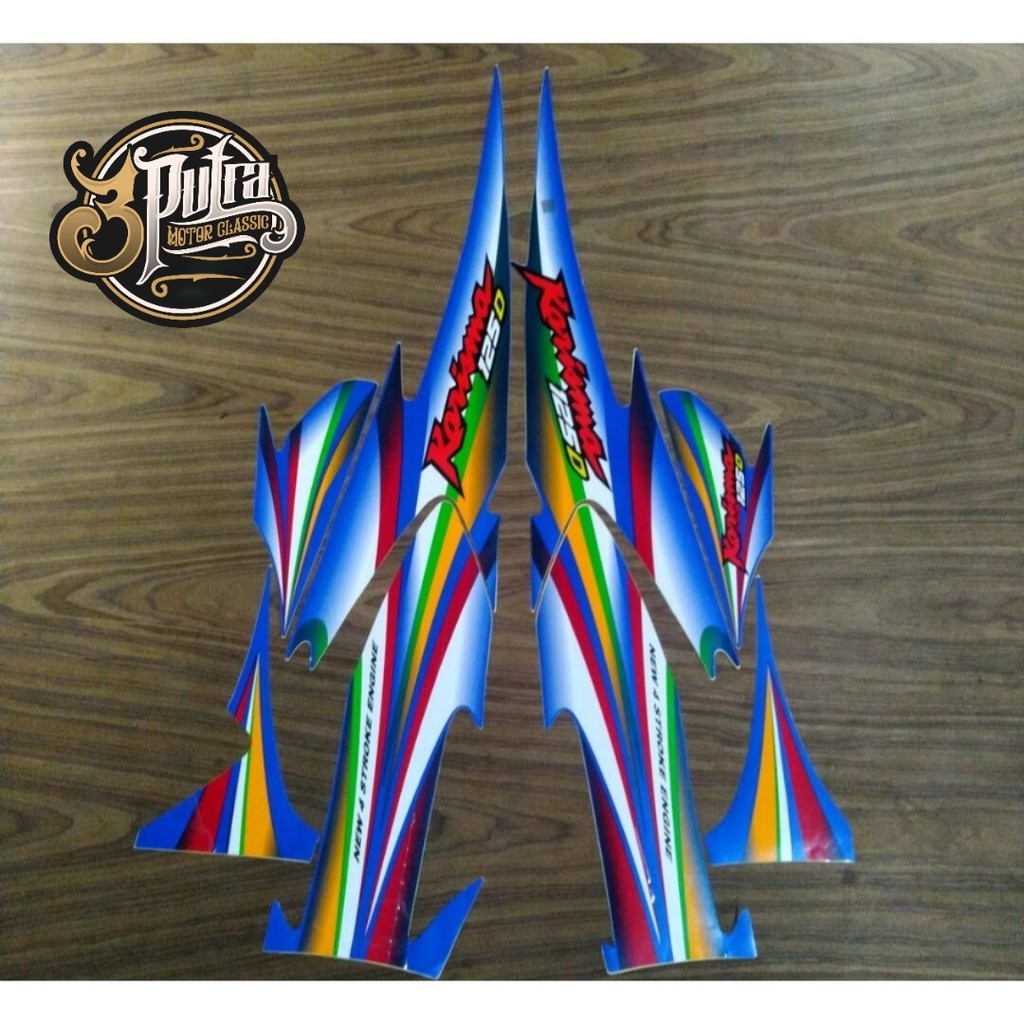 Striping Ori body Honda Karisma 125D 2003 2004 stiker bawaan original bodi honda karisma x 125 d