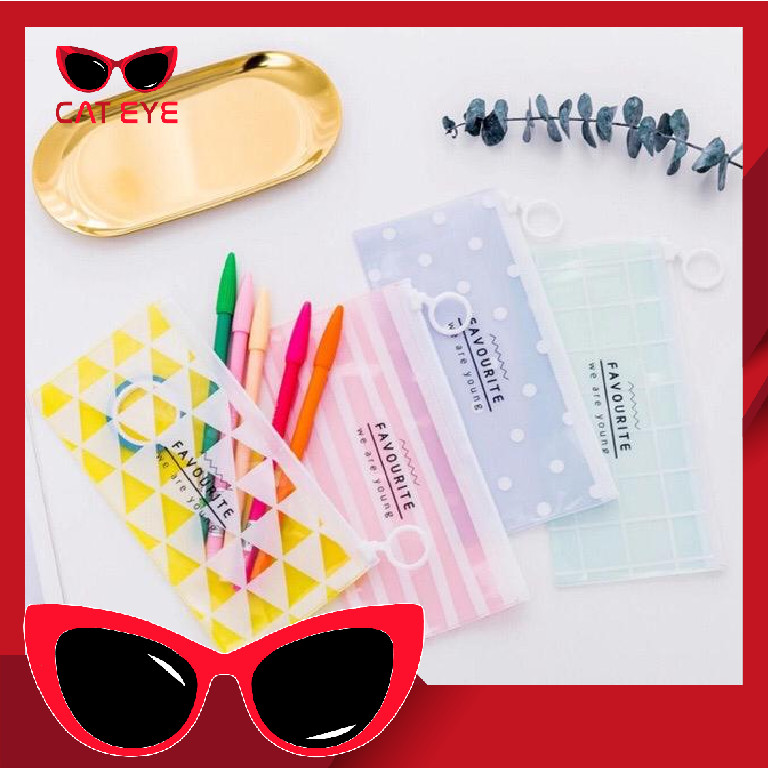 

PROMO - S656 Tempat Kosmetik Zip / Pouch Zipper / Tempat Pensil Zipper Transparan / Tempat Kosmetik Zip