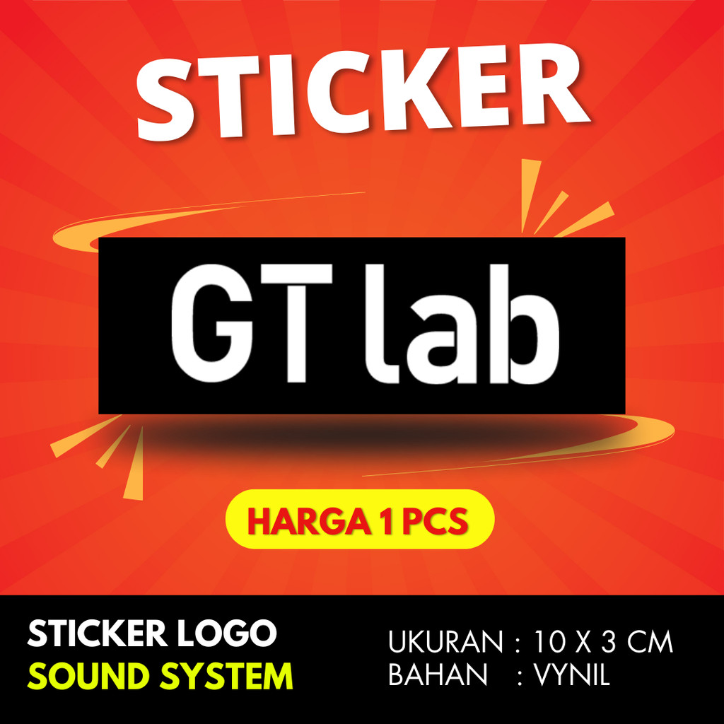

Sticker GT LAB BAHAN VYNIL ANTI AIR PREMIUM