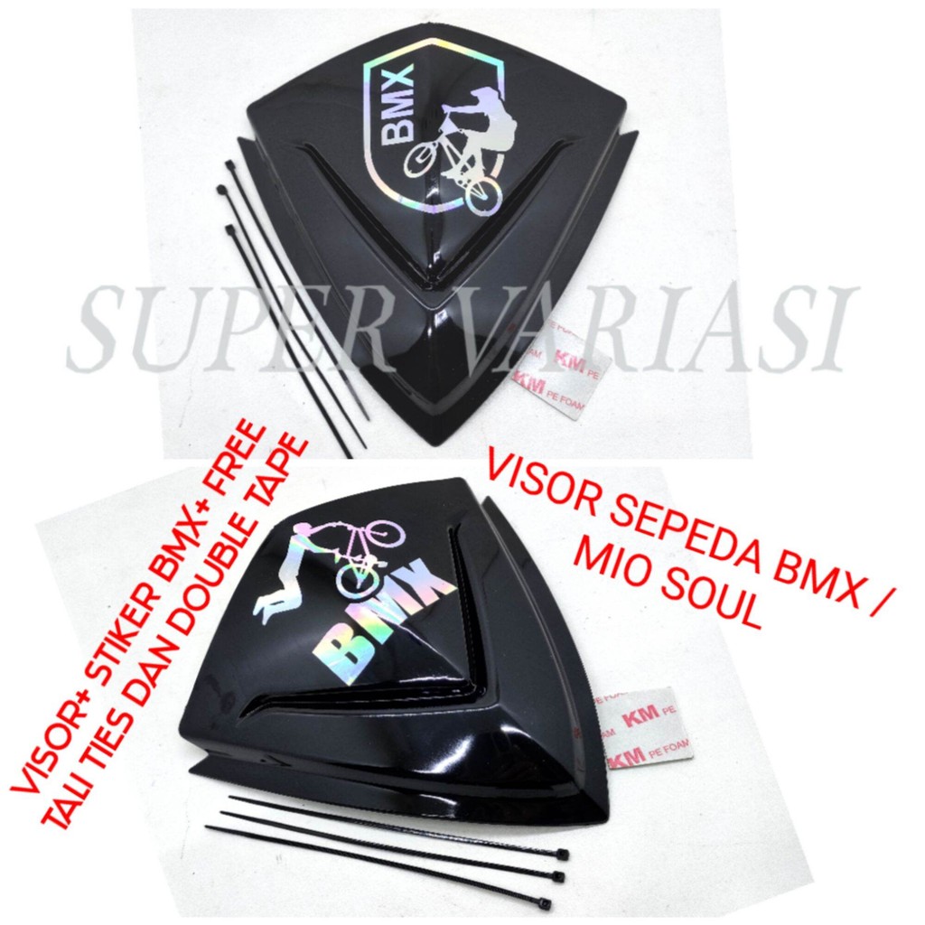 VISOR SEPEDA BMX + STIKER BMX+ FREE TALI TIES DAN DOUBLE TAPE PEMASANGAN - COCOK UNTUK SEPEDA BMX DA