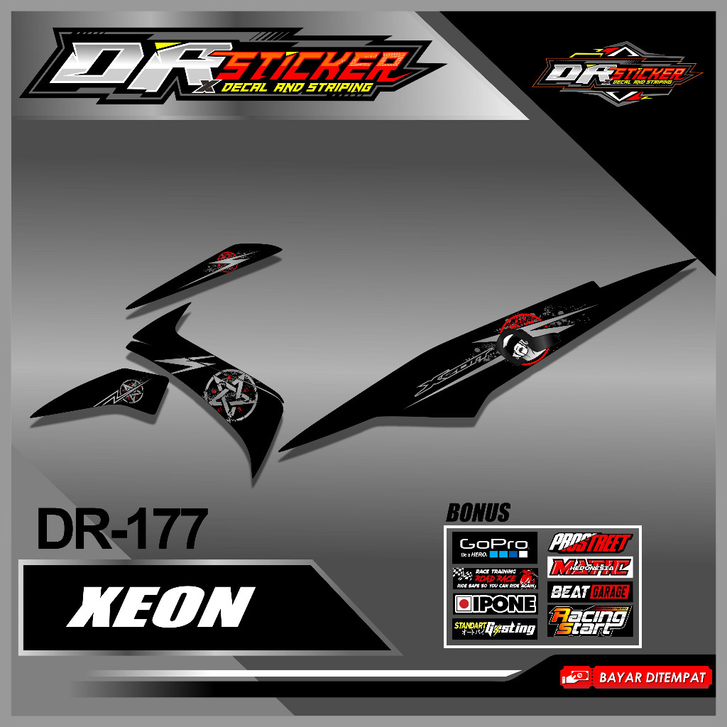 Sticker Striping Yamaha Xeon Rc  / (DR- 177) Stiker XEON RC Aksesoris Sepeda Motor Variasi Desain La