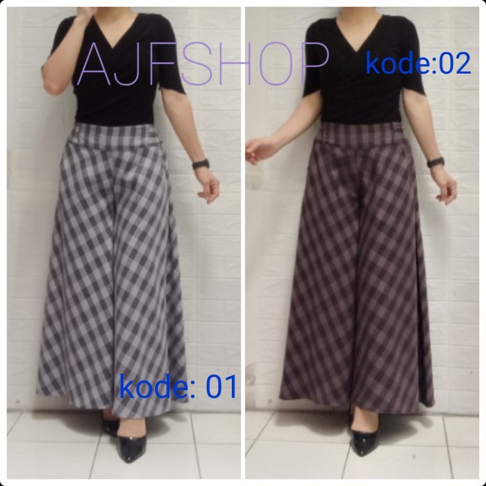 NEW -rok kulot muslim rok payung rok lebar rok panjang wanita - kode 04