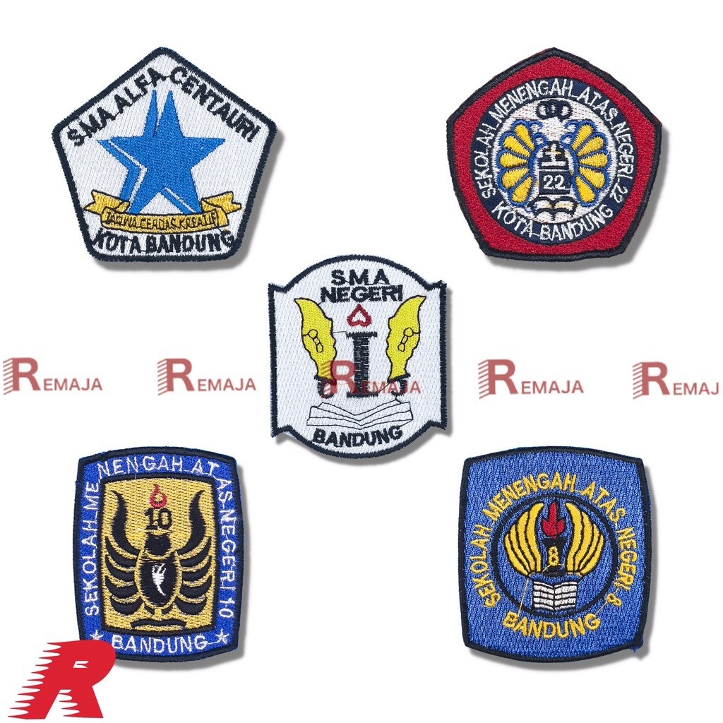Bordir Bordir Logo Bordir Custom Logo Sekolah SMA Jasa Bordir Bordir Satuan Bordir Logo Custom Satua