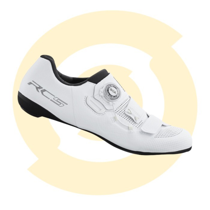 Sepatu Sepeda Road Bike Wanita SHIMANO RC502 Women - Putih, 36