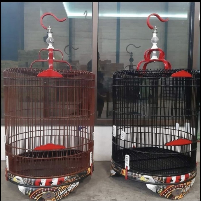 SANGKAR KANDANG KACER POKSAY HONGKONG JALAK EBOD JAYA DECAL DIM 52 CM