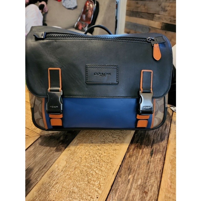 VS Tas Coach *2723* Blue Orange Black Messengers Track Crossbody Tote Bags Vvs