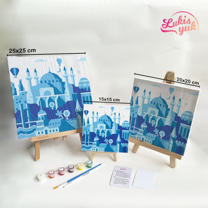 

[KG0126] Countries Series - Paint by Number Kit - DIY Paint - by LukisYuk - Turkey, 15x15