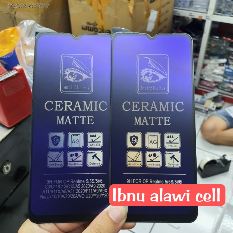 TEMPERED GLASS VIVO Y12 Y15 Y17 TG Ceramic Matte Blue