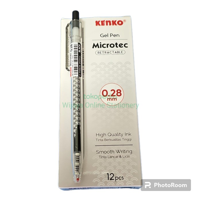 

[DD] Bolpen KENKO Microtec Gel 0.28 Hitam (Lusin)