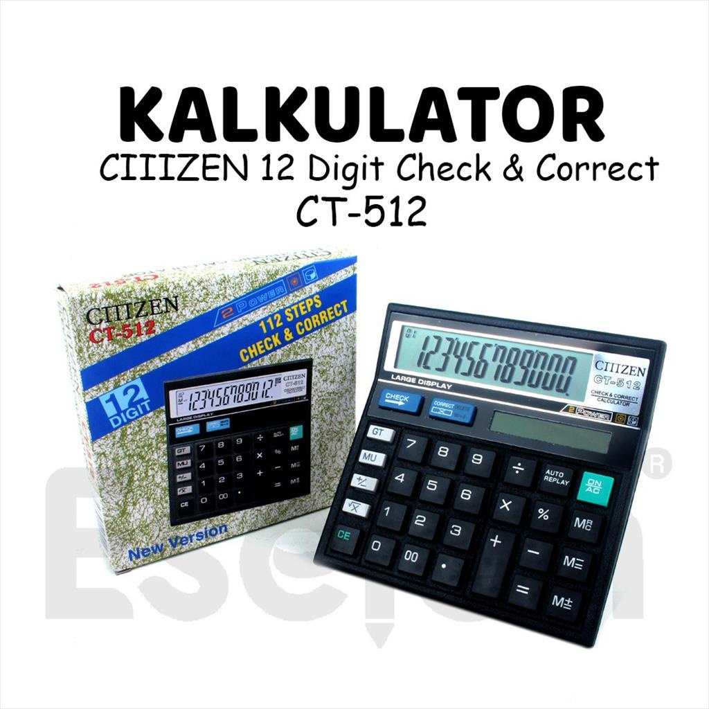 

Termurah !! Kalkulator CIIIZEN 12DIGIT / Kalkulator CT-512/ CHECK&CORRECT