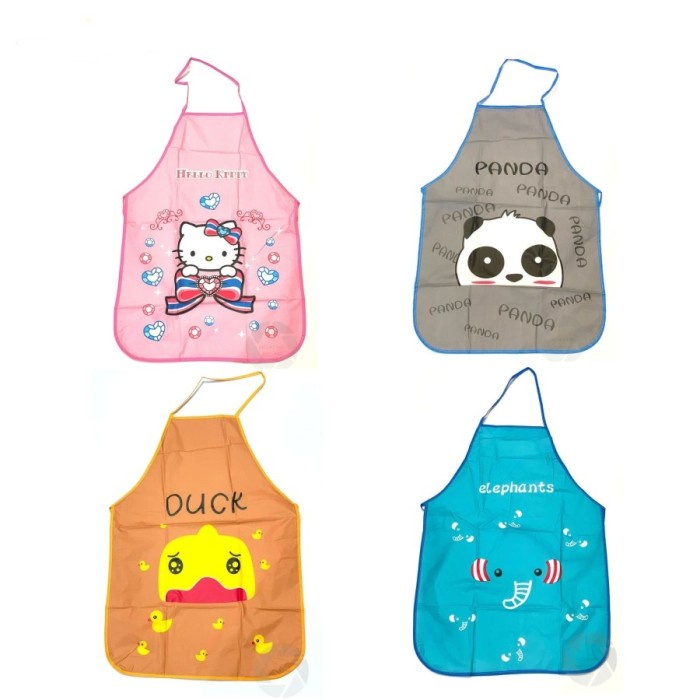 CELEMEK ANAK KARAKTER - APRON ANAK - CELEMEK ANTI AIR