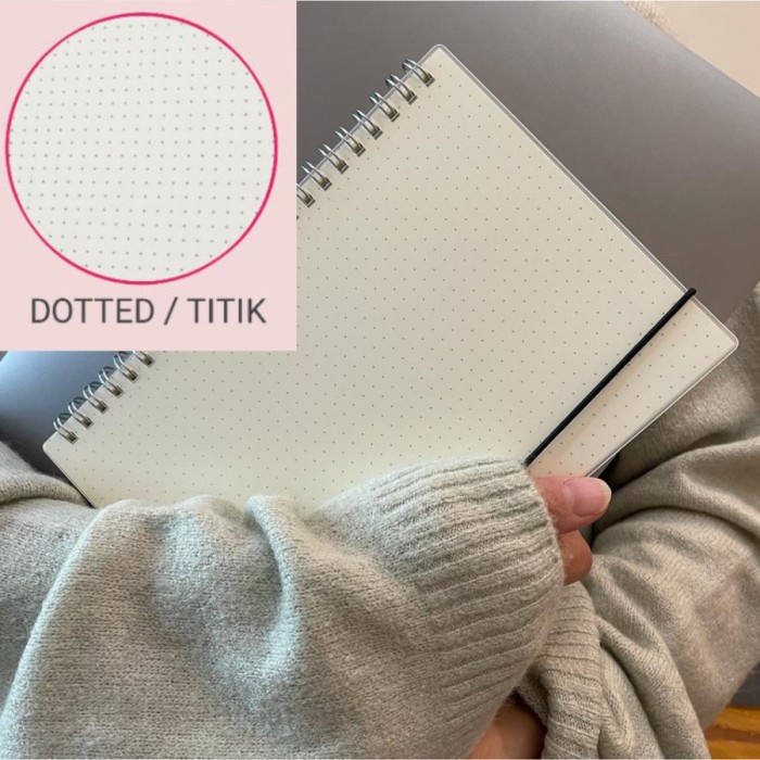 

Buku Tulis Jepang Dot Grid Lines A5 B5 Japanese Spiral Notebook - A5 dotted
