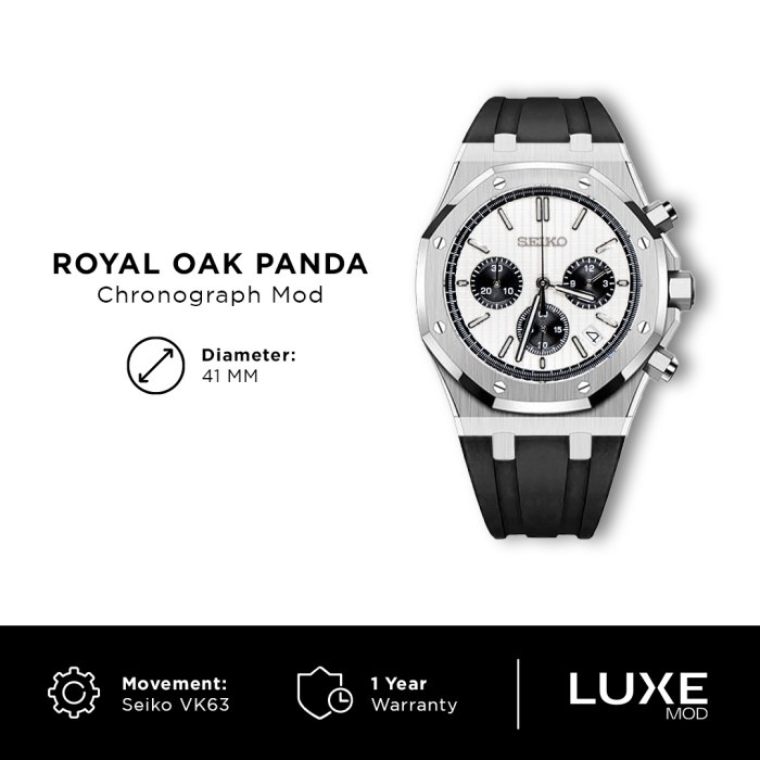 Seiko Royal Oak Panda Chronograph Mod VK63