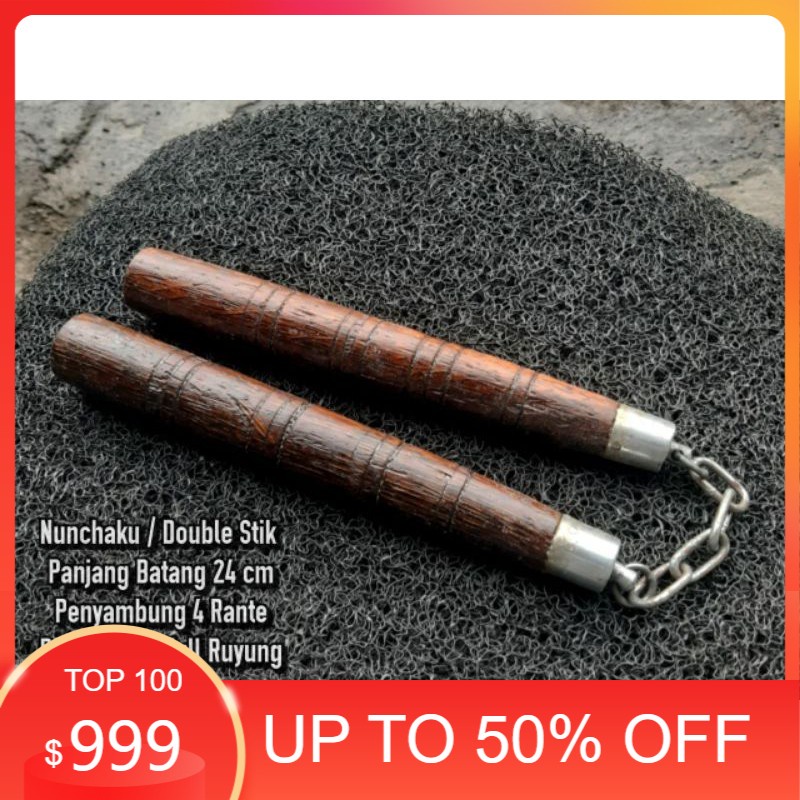 Double stik / nunchaku/ ruyung model kayu dobel stik kayu Nunchaku kayu LOKAL GLGU