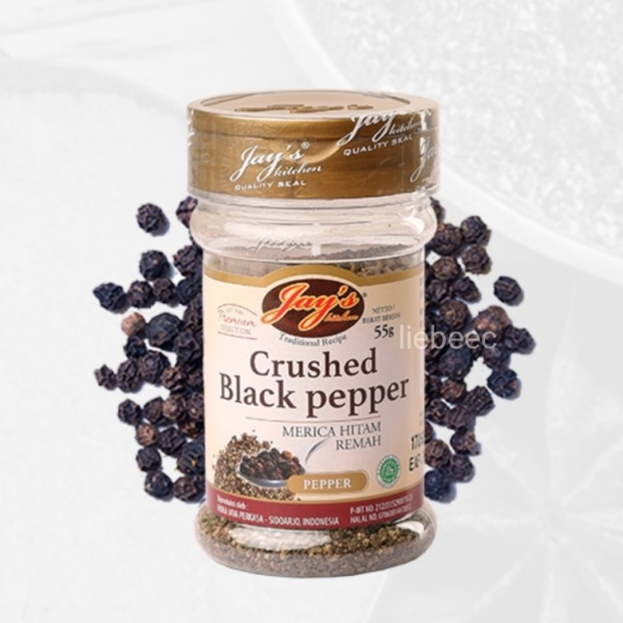 

Bisa COD Jay's Crushed Black Pepper 60gr / Jays Merica Hitam Remah 60 gr