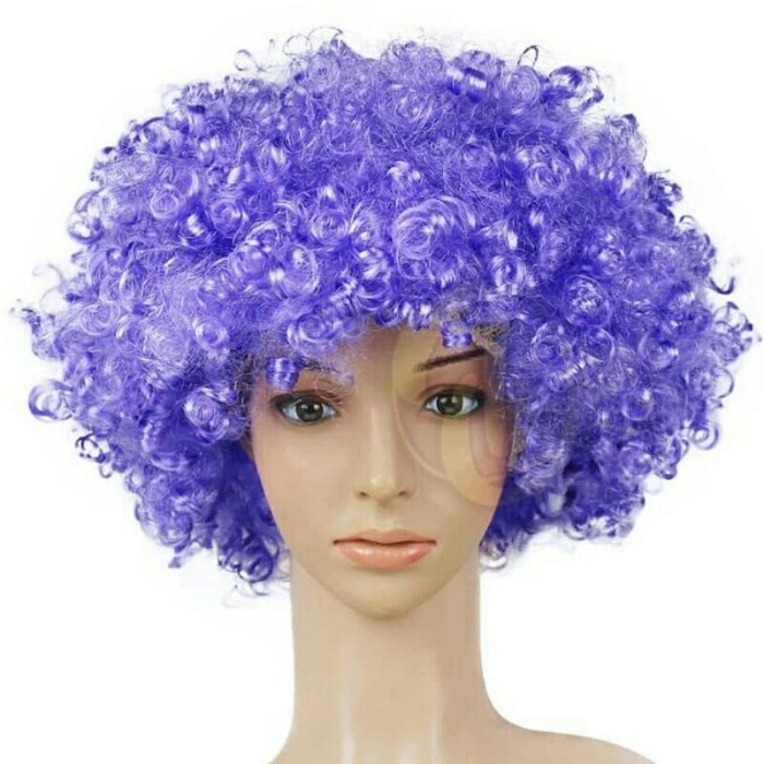 wig rambut ungu / rambut badut/wig kribo rambut palsu