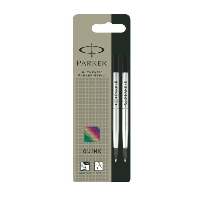 

[New]/Promo Parker Refill Rollerball / Signpen Black M Double Blister